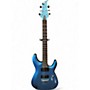 Used Schecter Guitar Research C6 deluxe  Blue Solid Body Electric Guitar Blue