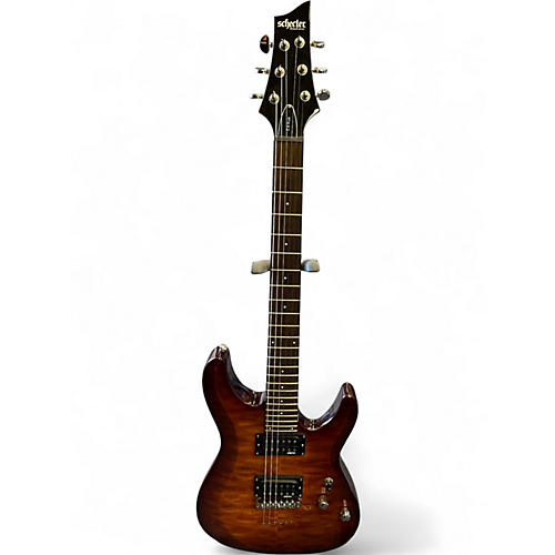 Used Schecter Guitar Research C6 plus Trans Amber Solid Body Electric Guitar Trans Amber