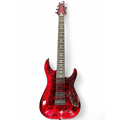 Used Schecter Guitar Research C7 APOCALYPSE Red Solid Body Electric Guitar