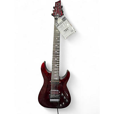 Used Schecter Guitar Research C7 Apocalypse MEGA DEATH RED OF DESTRUCTION AND DEATH Solid Body Electric Guitar
