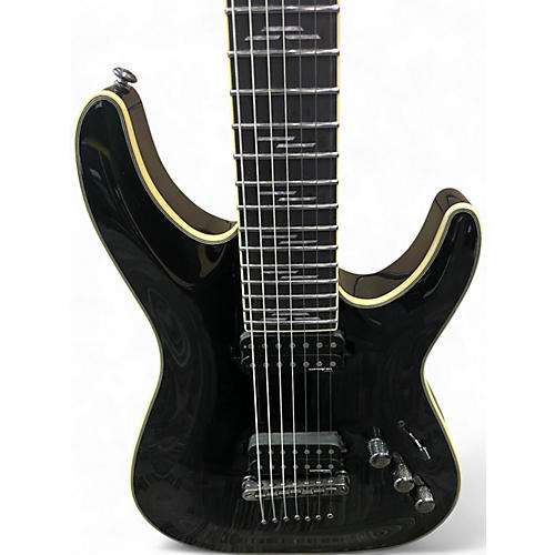 Used Schecter Guitar Research C7 Blackjack Black Solid Body Electric Guitar Black