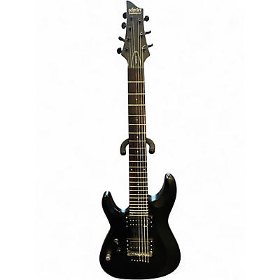 Used Schecter Guitar Research C7 DELUXE LEFT HANDED Satin Black Solid Body Electric Guitar