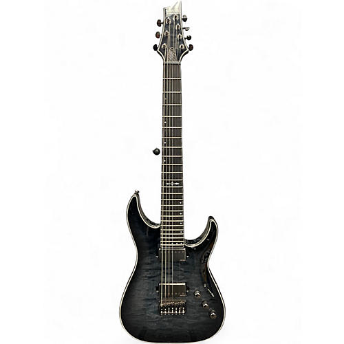 Used Schecter Guitar Research C7 Hellraiser Hybrid Black Solid Body Electric Guitar Black