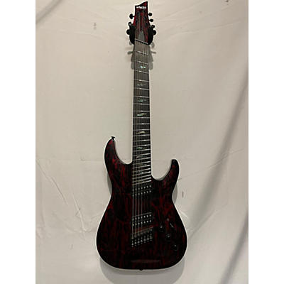 Schecter Guitar Research Used Schecter Guitar Research C7 MS SILVER MOUNTAIN BLOOD MOON Solid Body Electric Guitar