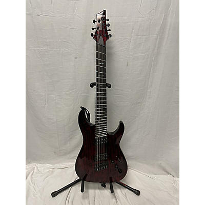 Schecter Guitar Research Used Schecter Guitar Research C7 MS Silver Mountain Blood Moon Solid Body Electric Guitar