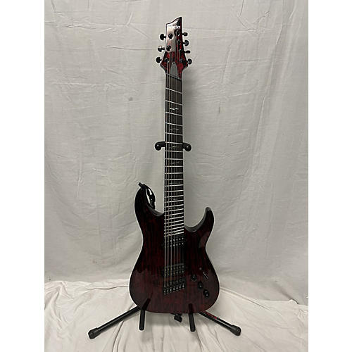 Schecter Guitar Research Used Schecter Guitar Research C7 MS Silver Mountain Blood Moon Solid Body Electric Guitar Blood Moon