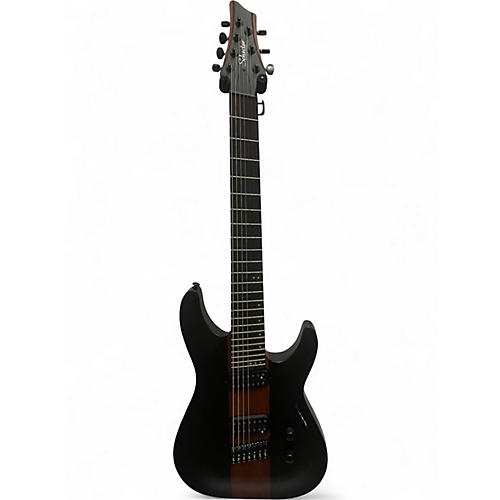 Used Schecter Guitar Research C7 MULTISCALE ROB SCALLON SATIN DARK ROAST Solid Body Electric Guitar SATIN DARK ROAST