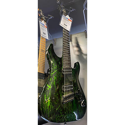 Schecter Guitar Research Used Schecter Guitar Research C7 Ms Silver Mountain Loch Ness Green Solid Body Electric Guitar