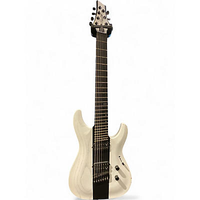 Used Schecter Guitar Research C7 Multi-scale Rob Scallon  Contrasts - White Solid Body Electric Guitar