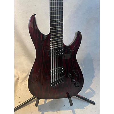 Schecter Guitar Research Used Schecter Guitar Research C7 Multi-scale Trans Crimson Red Solid Body Electric Guitar