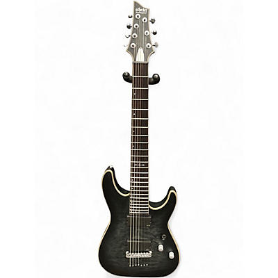 Used Schecter Guitar Research C7 PLATINUM Trans Charcoal Solid Body Electric Guitar