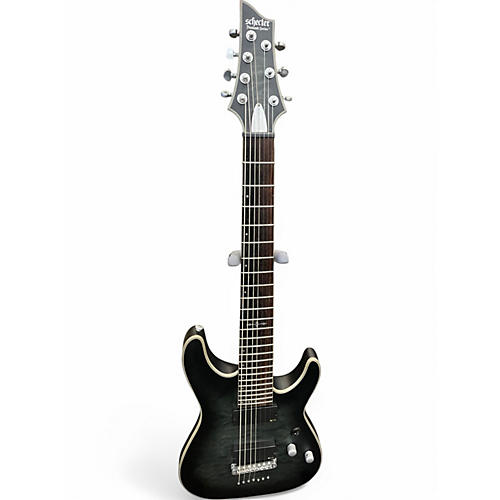 Used Schecter Guitar Research C7 Platinum Trans Black Solid Body Electric Guitar Trans Black