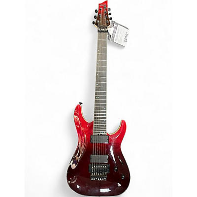 Used Schecter Guitar Research C7 SLS ELITE FR BLOOD BURST Solid Body Electric Guitar