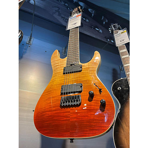 Schecter Guitar Research Used Schecter Guitar Research C7 SLS Elite Trans Amber Solid Body Electric Guitar Trans Amber