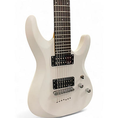 Used Schecter Guitar Research C7 deluxe satin white Solid Body Electric Guitar