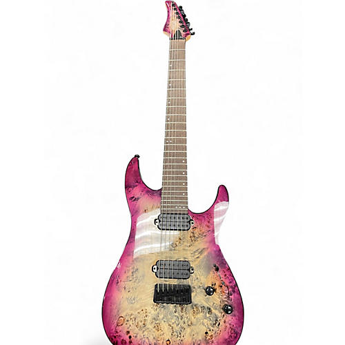 Used Schecter Guitar Research C7 pro aurora burst Solid Body Electric Guitar aurora burst