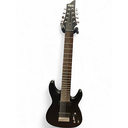 Used Schecter Guitar Research C8 DELUXE Black Solid Body Electric Guitar Black