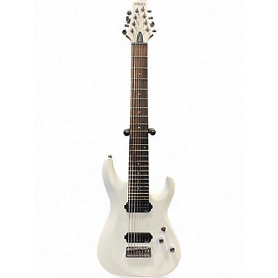 Used Schecter Guitar Research C8 Deluxe White Solid Body Electric Guitar