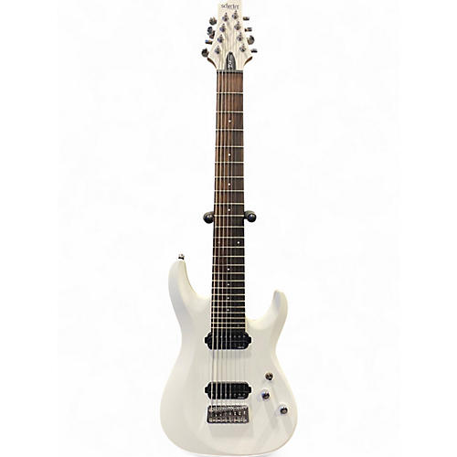 Used Schecter Guitar Research C8 Deluxe White Solid Body Electric Guitar White