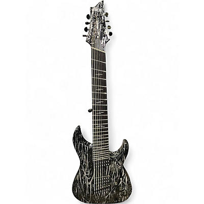 Used Schecter Guitar Research C8 MULTISCALE SILVER MOUNTAIN BLOOD MOON Solid Body Electric Guitar