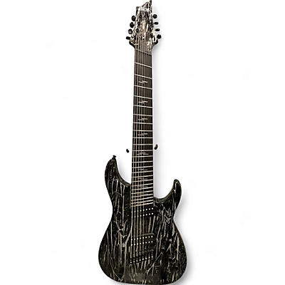 Schecter Guitar Research Used Schecter Guitar Research C8 Silver-Mountain Multiscale Silver Mountain Solid Body Electric Guitar