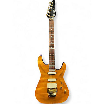 Used Schecter Guitar Research CALIFORNIA CLASSIC CUSTOM SHOP Trans Amber Solid Body Electric Guitar
