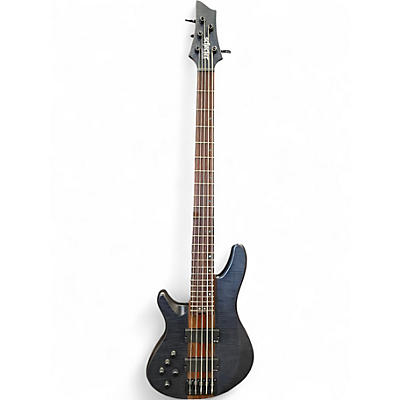 Used Schecter Guitar Research CB5 LEFT HANDED Trans Black Electric Bass Guitar