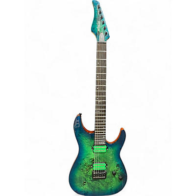 Used Schecter Guitar Research CR-6 Aqua burst Solid Body Electric Guitar