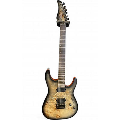 Used Schecter Guitar Research CR-6 Metallic Gray Solid Body Electric Guitar