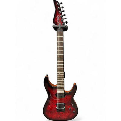 Used Schecter Guitar Research CR6 Crimson Burst Solid Body Electric Guitar