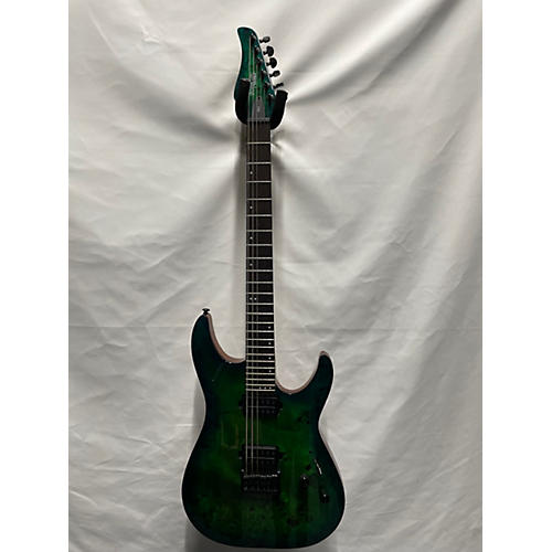 Schecter Guitar Research Used Schecter Guitar Research CR6 Green Burst Solid Body Electric Guitar Green Burst