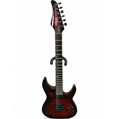 Used Schecter Guitar Research CR6 Red Solid Body Electric Guitar