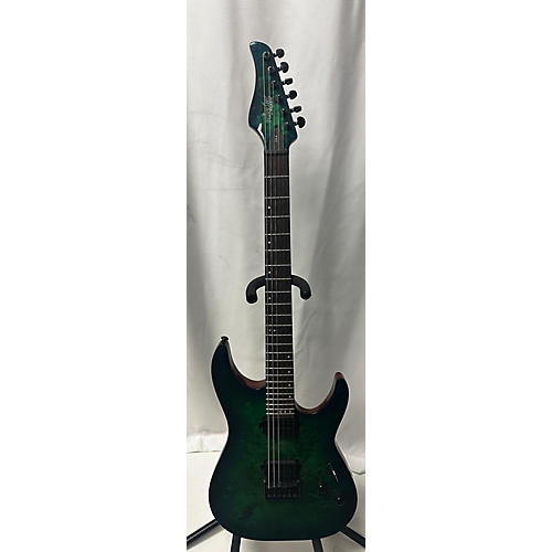 Schecter Guitar Research Used Schecter Guitar Research CR6 Trans Green Solid Body Electric Guitar Trans Green