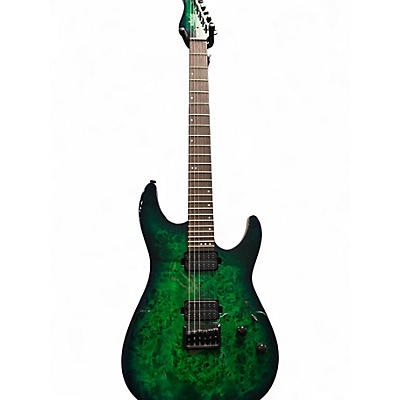 Used Schecter Guitar Research CR6 aqua burst Solid Body Electric Guitar