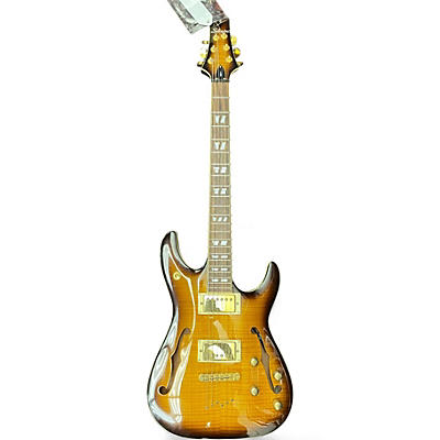Used Schecter Guitar Research CSH-1 Sunburst Hollow Body Electric Guitar