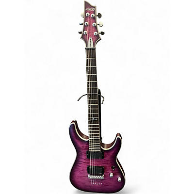 Used Schecter Guitar Research CT Platinum Satin Purple Burst Solid Body Electric Guitar