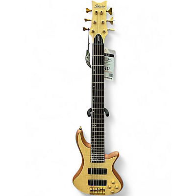 Used Schecter Guitar Research CUSTOM 6 Natural Electric Bass Guitar