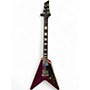 Used Schecter Guitar Research CUSTOM V-1 Trans Purple Solid Body Electric Guitar Trans Purple