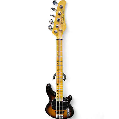 Used Schecter Guitar Research CV-5 3 Tone Sunburst Electric Bass Guitar