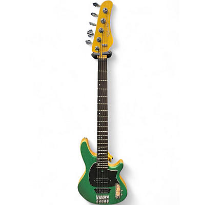 Used Schecter Guitar Research CV-5 Green Sparkle Electric Bass Guitar