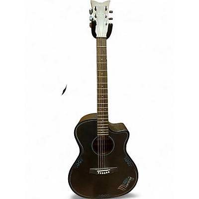 Used Schecter Guitar Research Caffe Monster Black Acoustic Guitar