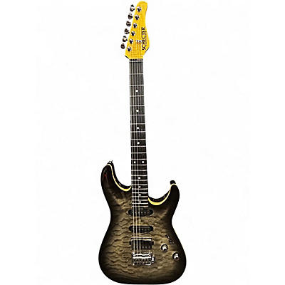 Used Schecter Guitar Research California Classic charcoal burst Solid Body Electric Guitar