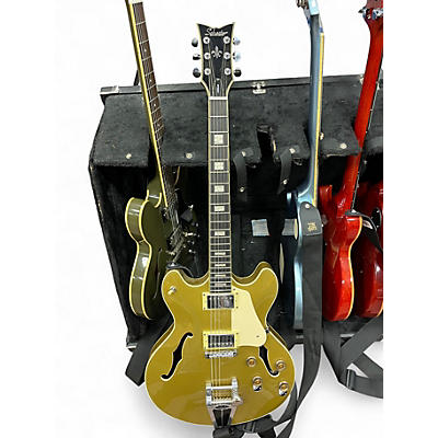 Used Schecter Guitar Research Corsair Gold Hollow Body Electric Guitar