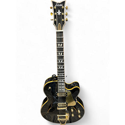 Used Schecter Guitar Research Coupe Hollow body Black Solid Body Electric Guitar Black