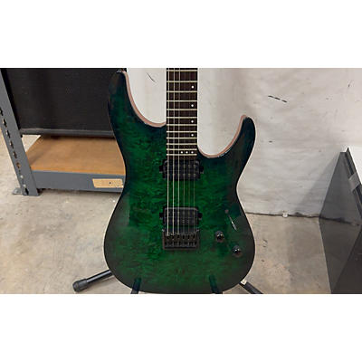 Schecter Guitar Research Used Schecter Guitar Research Cr-6 Trans Green Solid Body Electric Guitar