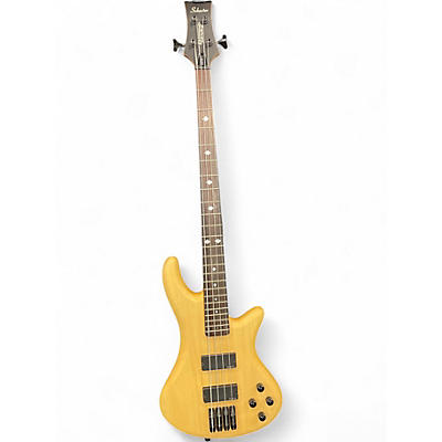 Used Schecter Guitar Research Custom 4 Natural Electric Bass Guitar