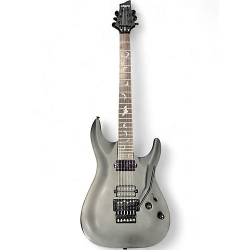 Used Schecter Guitar Research DAMIEN 6 FR Black Solid Body Electric Guitar Black