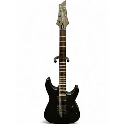 Used Schecter Guitar Research DAMIEN DIAMOND SERIES EX BARITONE Black Solid Body Electric Guitar