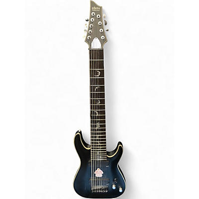 Used Schecter Guitar Research DAMIEN PLATINUM 9-STRING Black Solid Body Electric Guitar