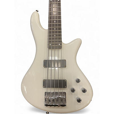 Used Schecter Guitar Research DELUXE-5 Alpine White Electric Bass Guitar